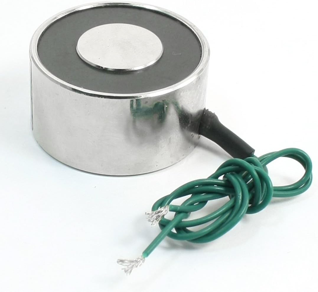 DC 12V 18Kg/39.7lb 34mm OD Electromagnet Magnet Solenoid Lift Holding Black O Ring