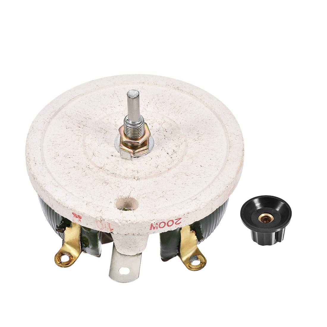 200W 10 Ohm Wirewound Ceramic Potentiometer Variable Rheostat Resistor with Knob