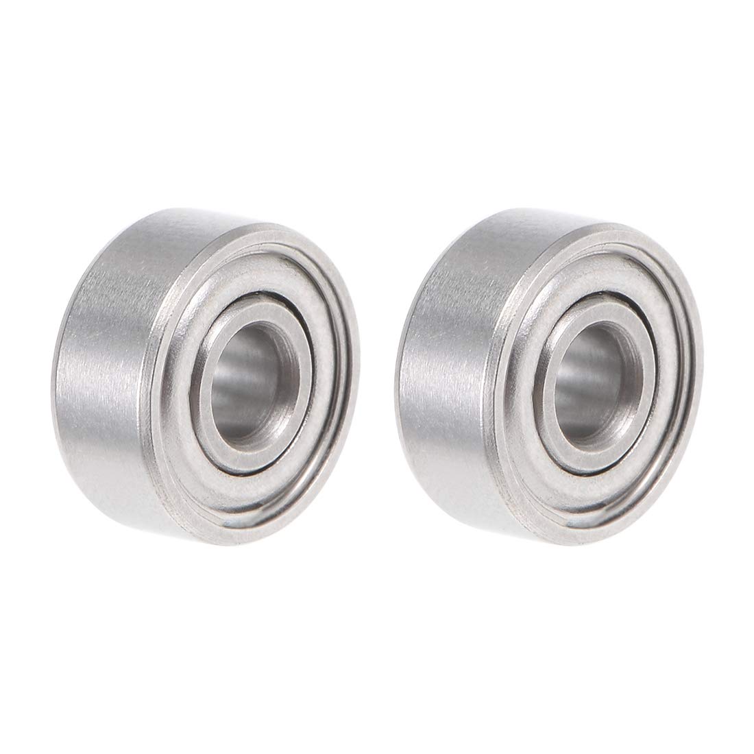 SR2ZZ Stainless Steel Ball Bearing 1/8-inchx3/8-inchx5/32-inch Double Shielded R2ZZ Bearings 2pcs