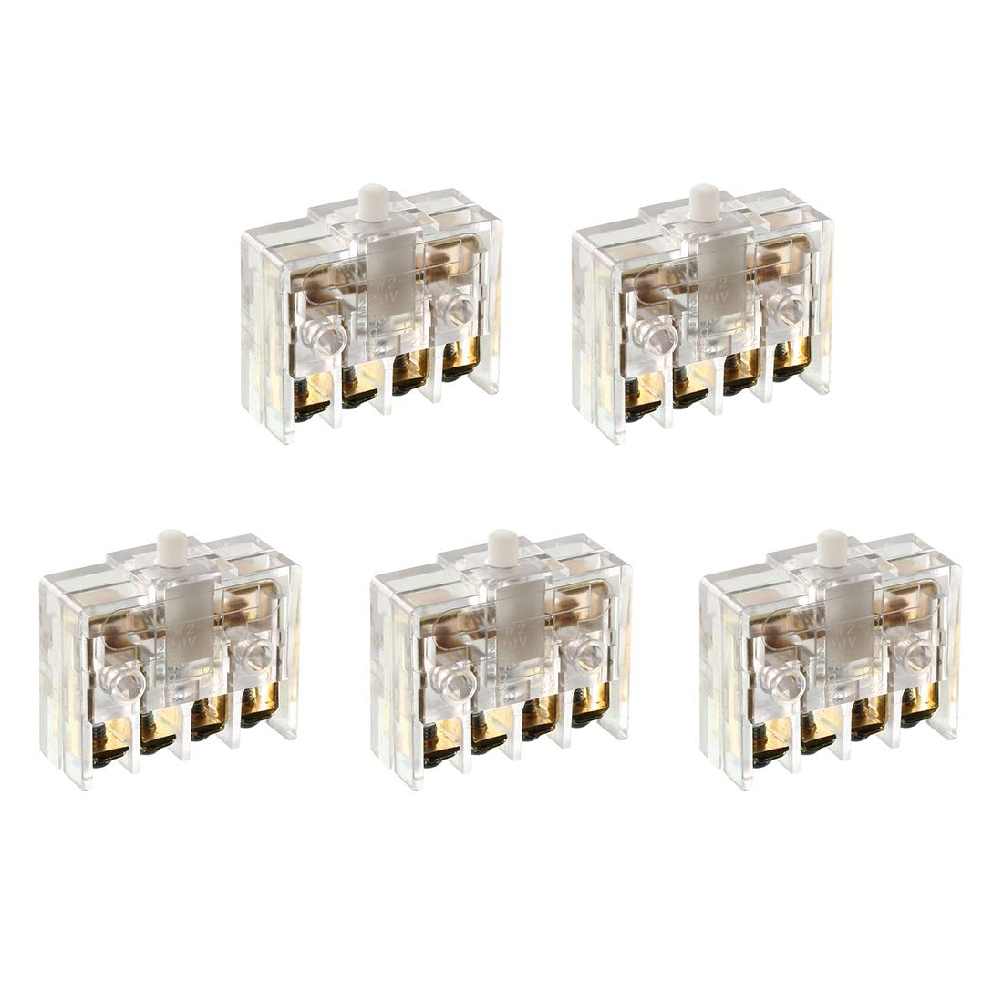 5PCS JW2-11 DPST 4 Screw Terminals Button Actuator Micro Momentary Limit Switches