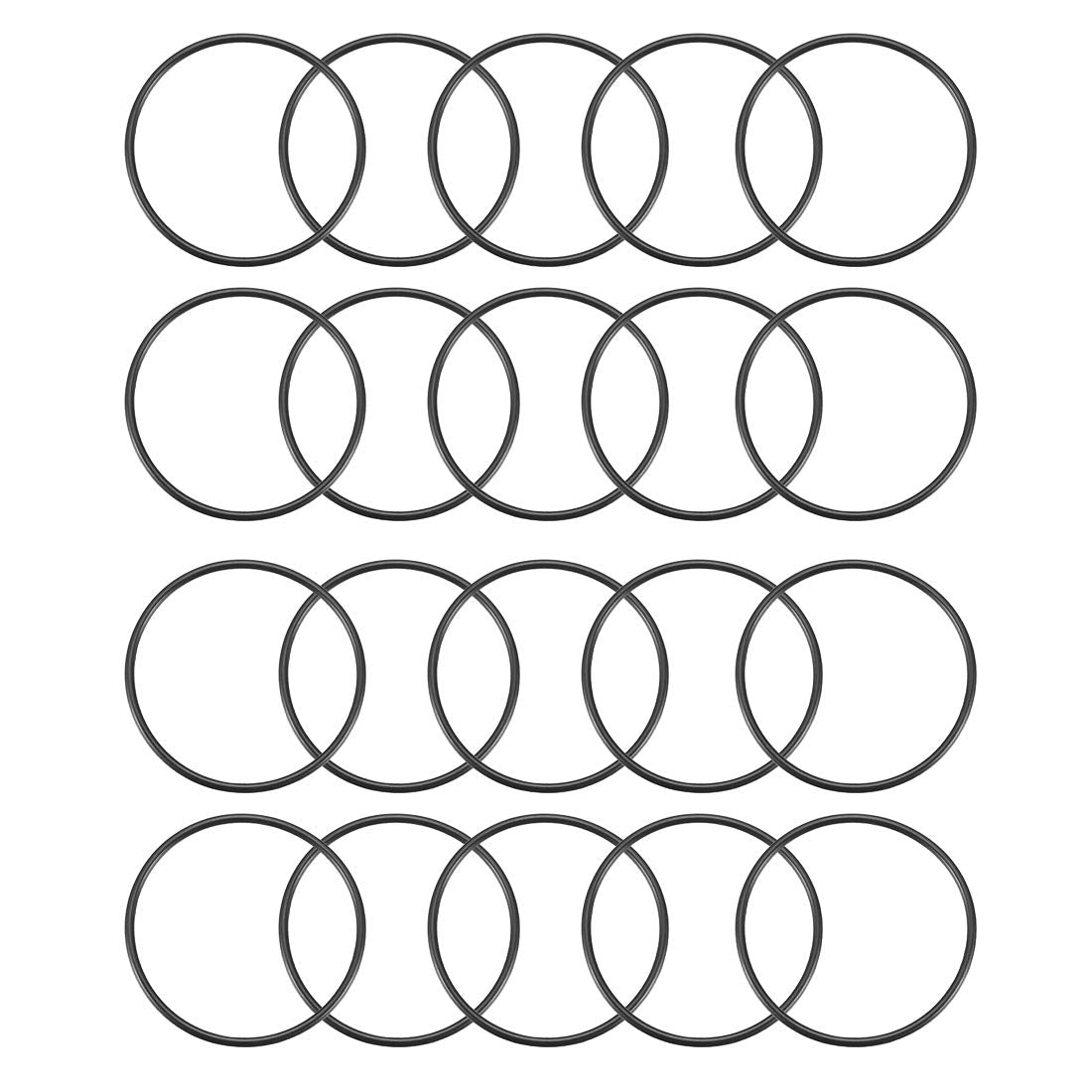 Nitrile Rubber O-Rings, 36mm OD 33mm ID 1.5mm Width, Metric Sealing Gasket, Pack of 20