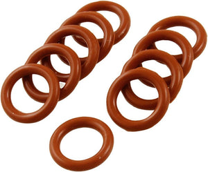 14mm x 2.5mm Silicone O Ring Oil Sealing Washers Grommets Red 10 Pcs