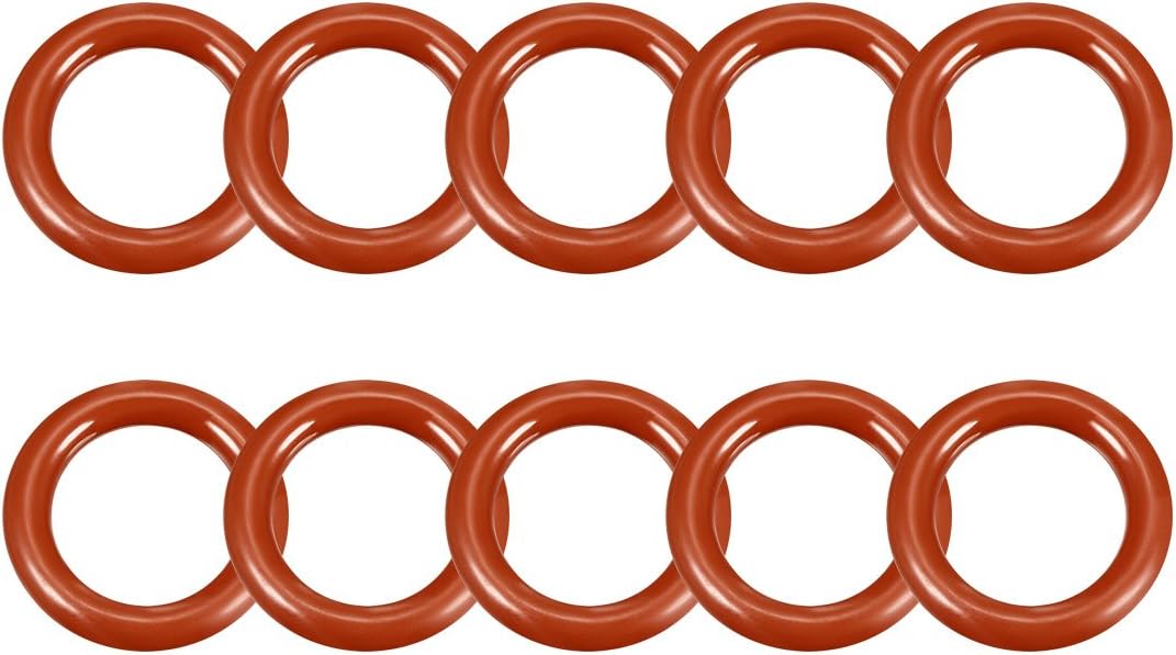 Silicone O-Ring, 20mm OD, 13mm ID, 3.5mm Width, VMQ Seal Rings Gasket, Red, Pack of 10