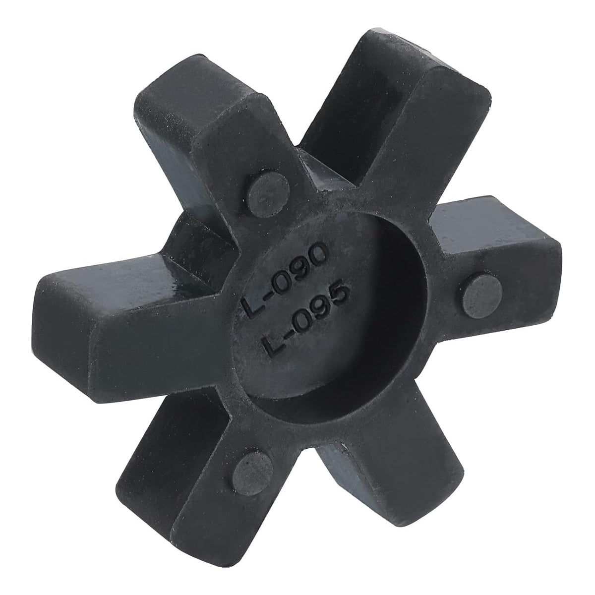 L090/L095 Jaw Coupling Insert, Flexible Solid Type NBR Rubber Jaw Coupling Center Inserts for L Jaw Coupling L-Jaw Coupler Set, Black