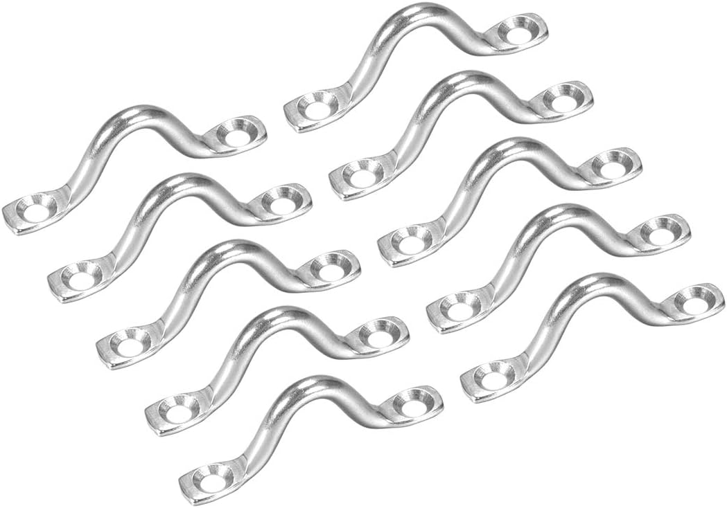 Pad Eye Straps Deck Loops 1.8" Stainless Steel Tie Down Buckle 10Pcs