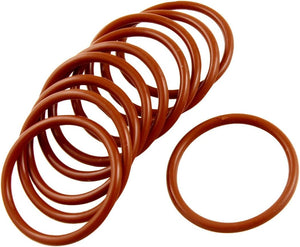 Silicone O-Ring, 40mm OD, 34mm ID, 3mm Width, VMQ Seal Rings Gasket, Red, Pack of 10