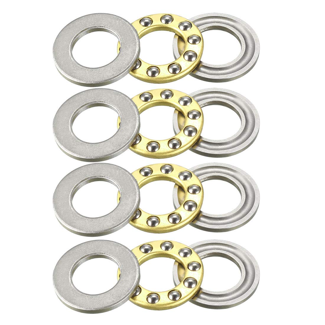 F10-18M Thrust Ball Bearings 10mm x 18mm x 5.5mm Chrome Steel Single Direction 4pcs