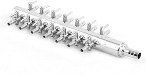 Aquarium 14 Way Inline Manifold Air Flow Pump Tubing Splitter Lever Control Valve