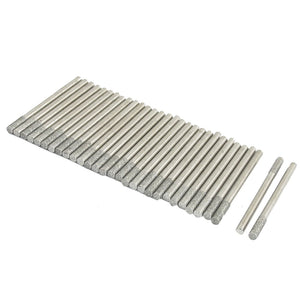 30pcs 3mm Cylindrical Nose 3mm Alloy Shank Grinding Buffing Bits