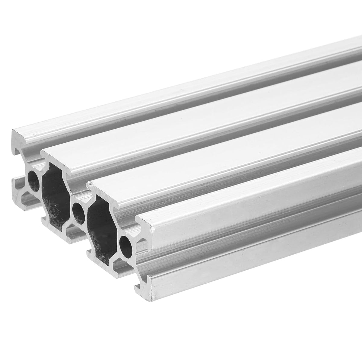 T Slot 2060 Aluminum Extrusion Profile European Standard 150mm x 60mm Linear Rail Extrusion Frame for 3D Printer, CNC, DIY (Silver Tone)