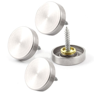 Decorative Fittings 25mm Diameter Screw Cap Mirror Nail 4Pcs