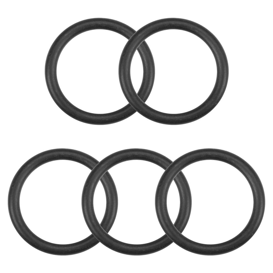 Nitrile Rubber O-Rings 22.3mm OD 17mm ID 2.65mm Width, Metric Nitrile Rubber Sealing Gasket, Pack of 5