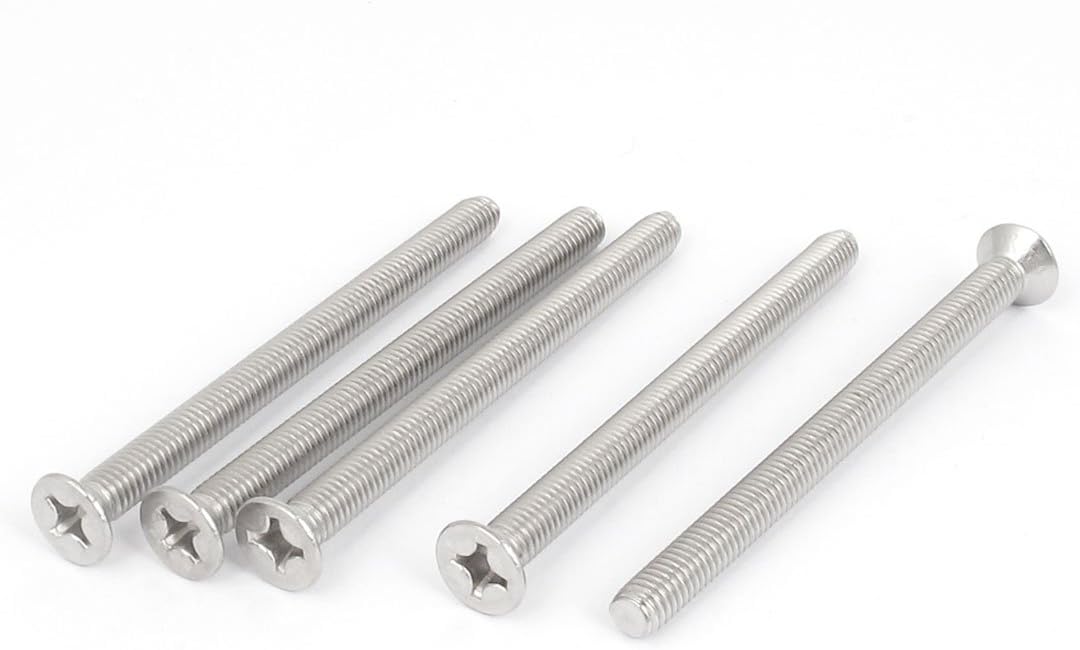 M6 x 80mm Phillips Flat Head Countersunk Bolts Machine Screws 5pcs