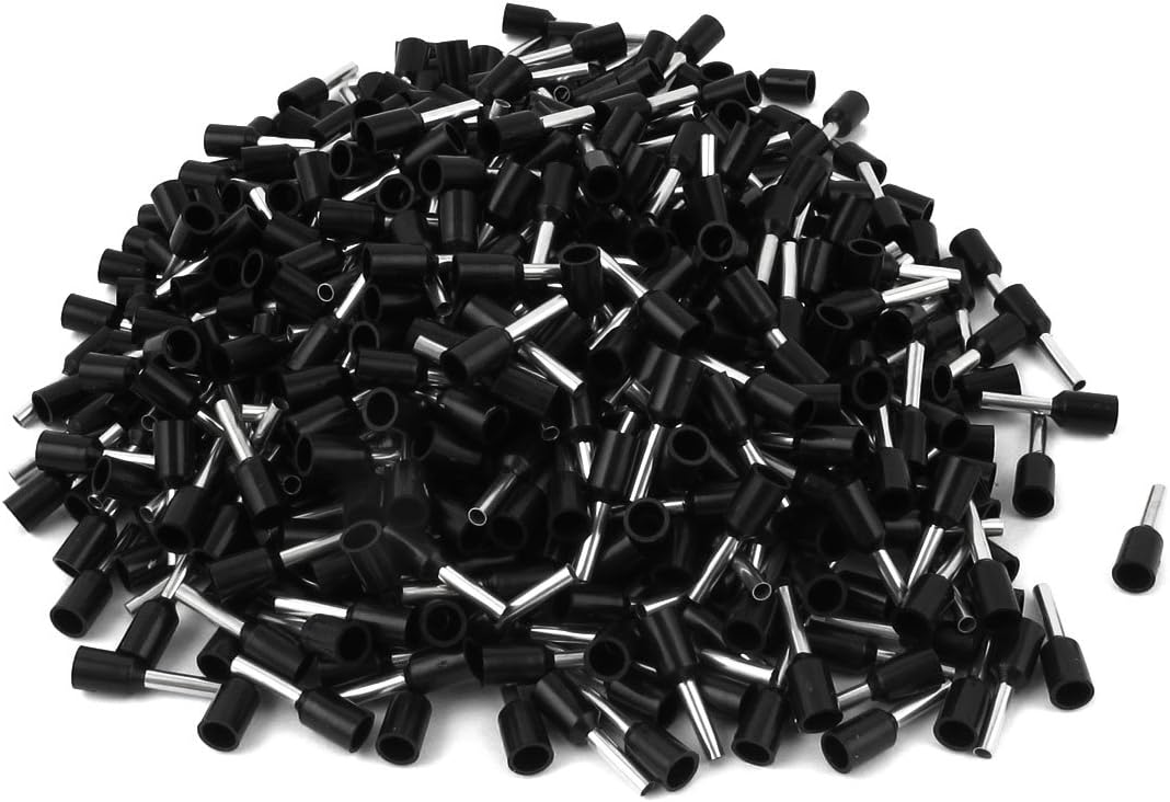 500Pcs E1508 16AWG Wire Crimp Insulate Ferrule Cord End Terminal Black