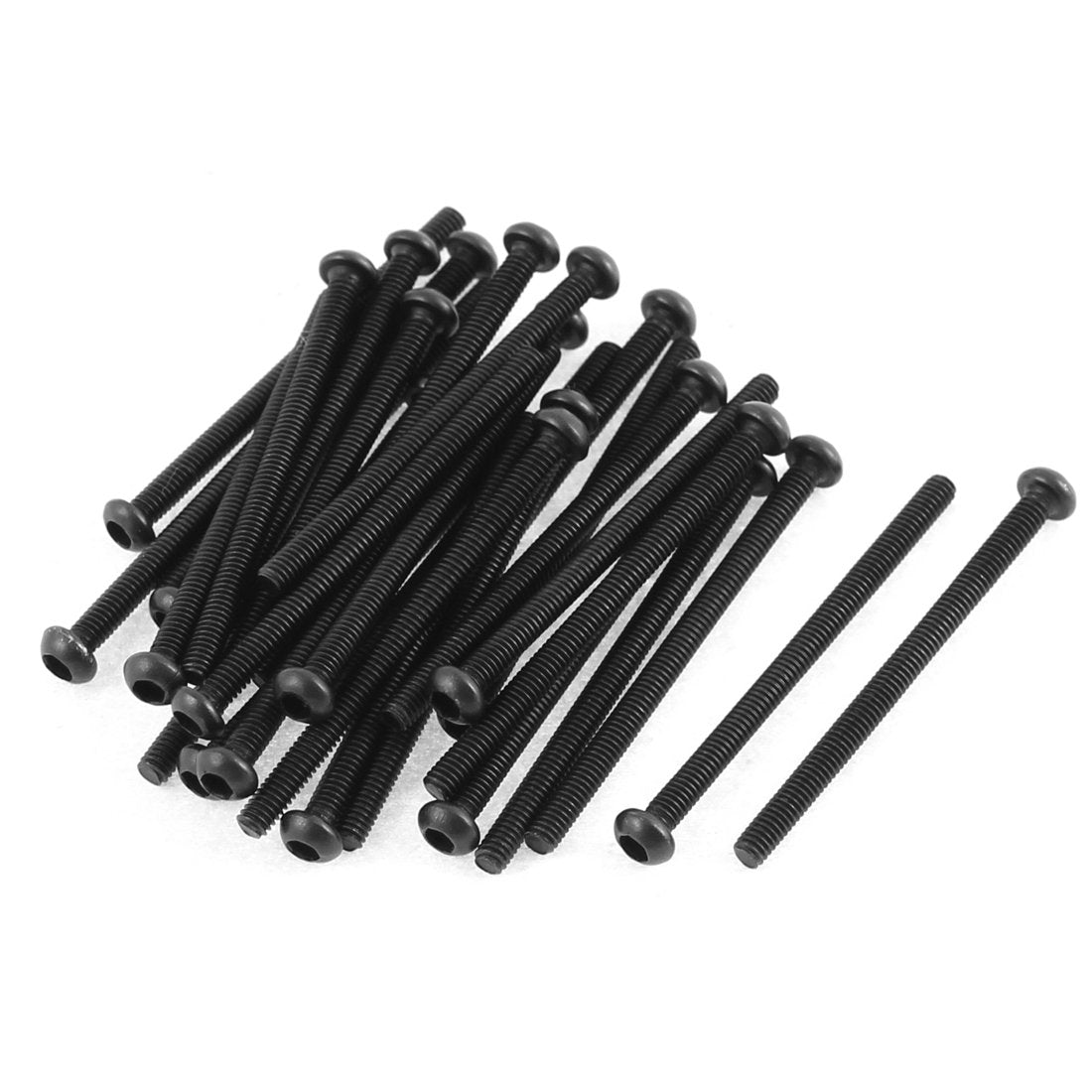 M2.5x35mm 10.9 Alloy Steel Button Head Hex Socket Cap Screw Bolt 30pcs
