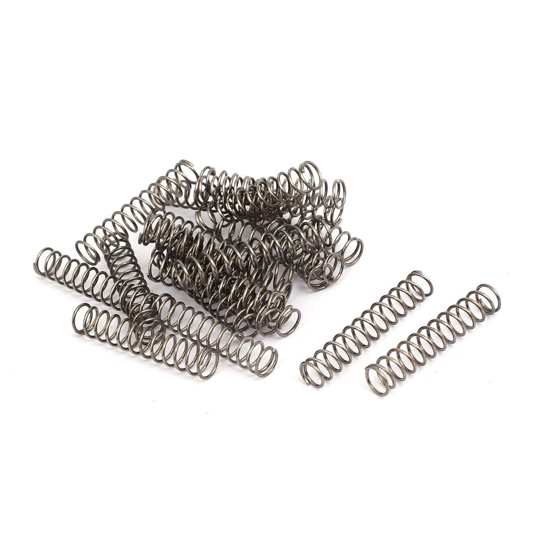 Compression Spring,304 Stainless Steel,6mm OD,0.6mm Wire Size,30mm Free Length,Silver Tone,20Pcs