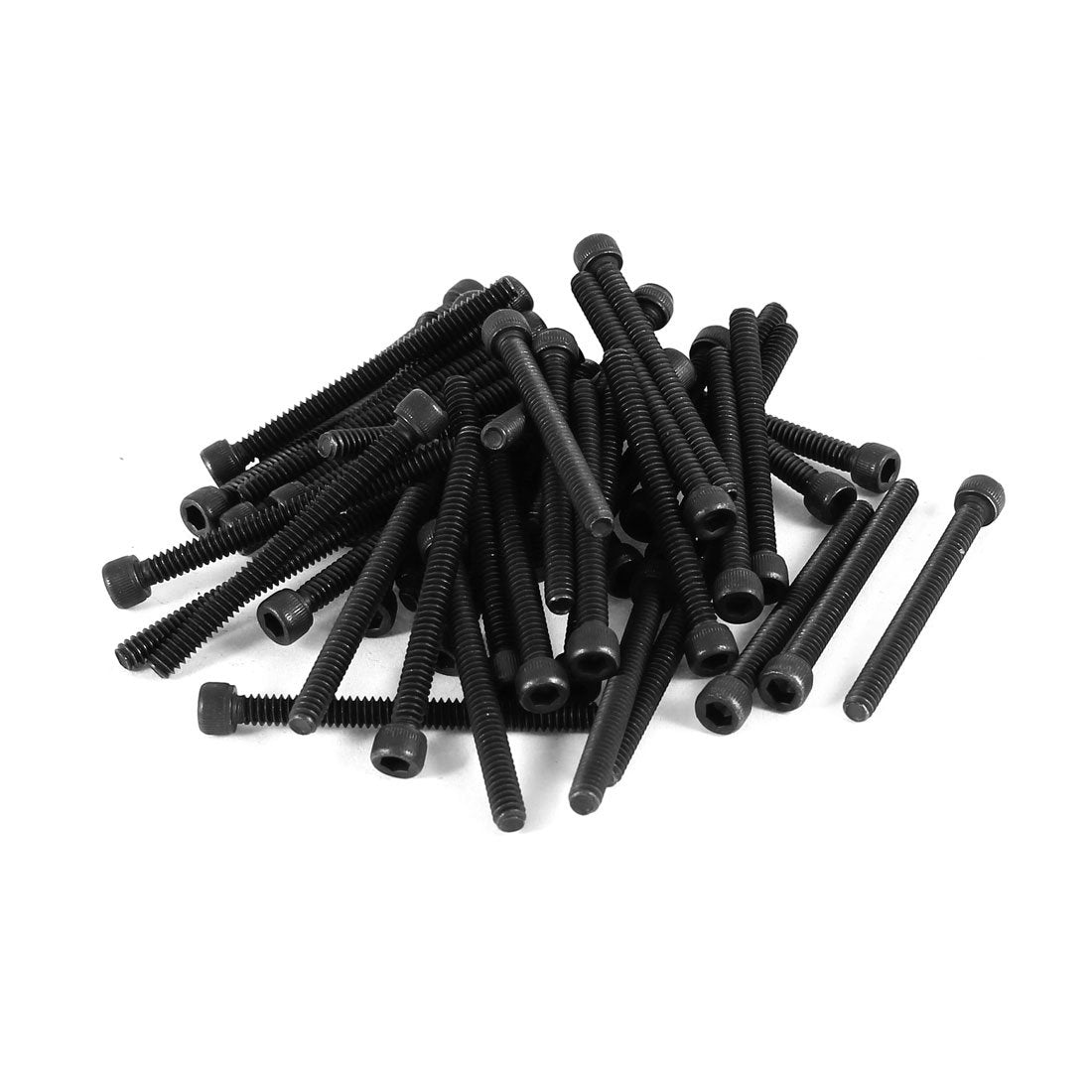 50 Pcs 12.9 Alloy Hex Key Socket Head Knurled Cap Screws Bolts UNC 6#-32x1-1/2