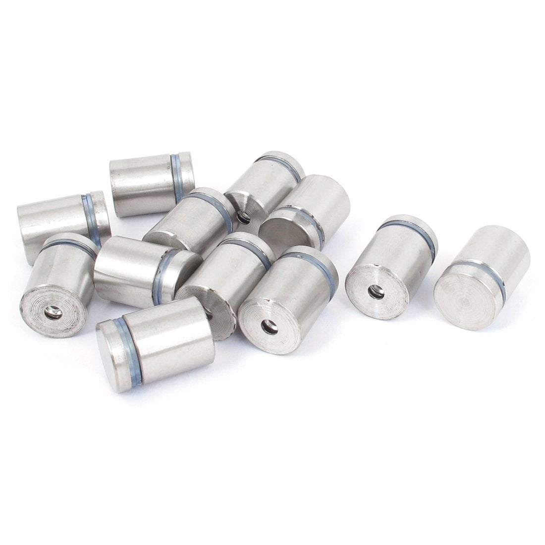 a15072000ux0232 Frameless Glass 19mm x 25mm Stainless Steel Standoff Pins Clamp 12pcs (Pack of 12)
