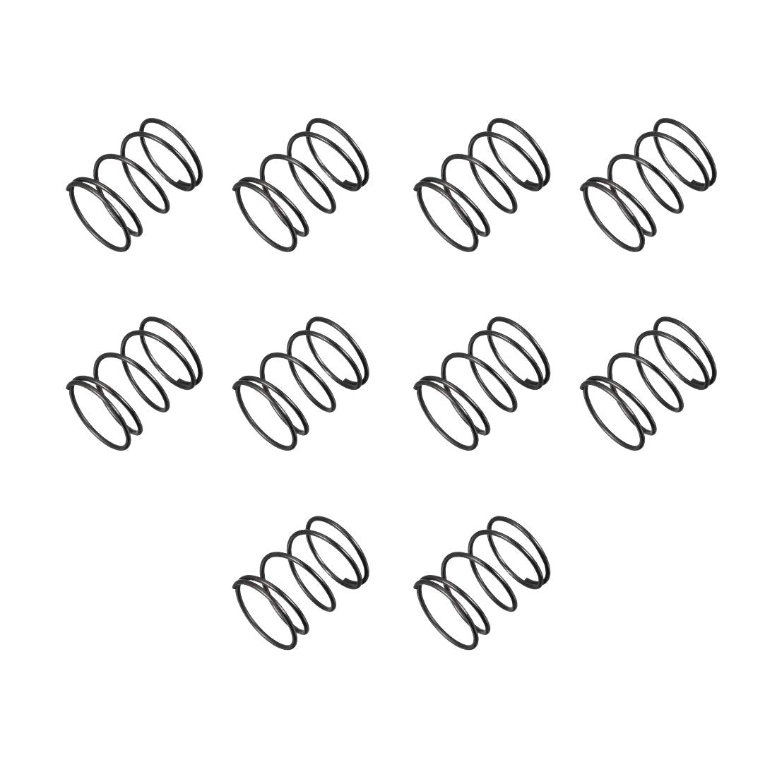 Compression Spring - 1.2mm Wire Dia, 18mm OD, 45mm Free Length Spring Steel Extension Spring,Black,10Pcs