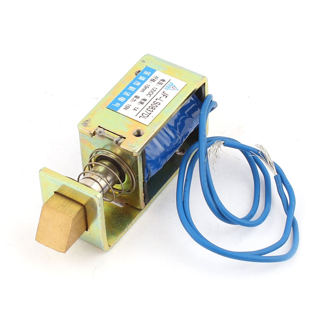 a14100900ux0014 JF-0837DL 15N Pull Type Open Frame Electromagnet Solenoid for Lock, DC 12V, 10 mm