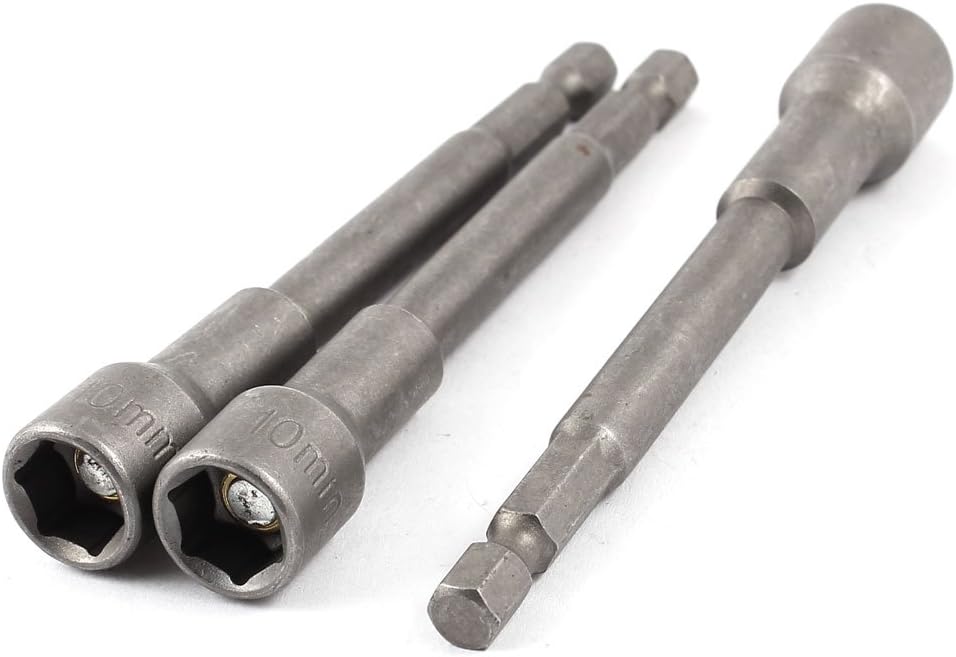 Hardware 100mm Long Magnetic 10mm Hex Socket Nut Setters Driver 3pcs
