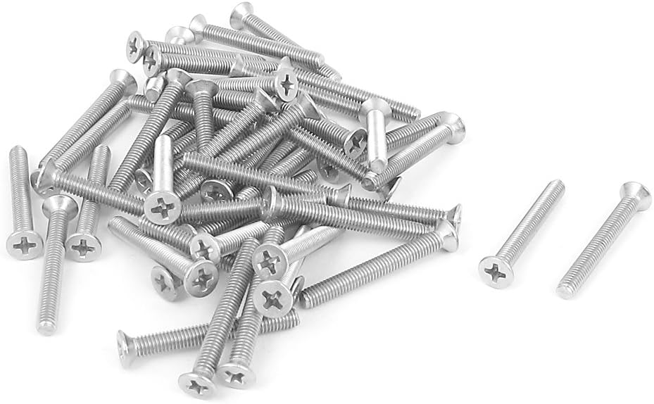 M3 x 25mm Phillips Flat Head Countersunk Bolts Machine Screws 50pcs