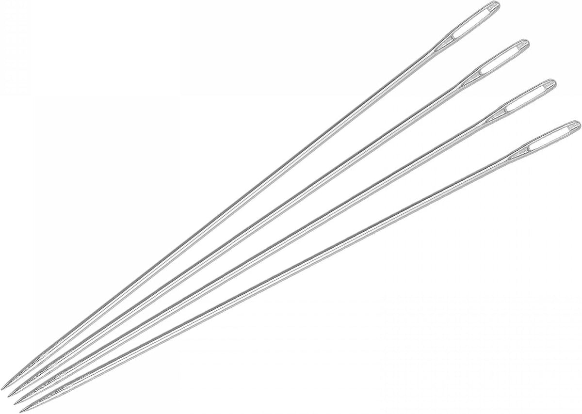 LinkMejor Long Straight Sewing Needles Embroidery Beading Needles Stainless Steel 5.91 Inch 40Pcs