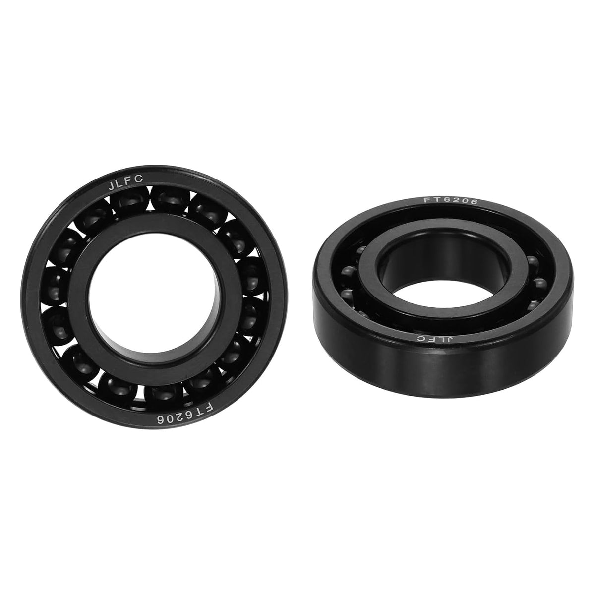 2 Pcs 6206 Deep-Groove Ball Bearings, 29.8x62x16mm Double Metal Shields Precision High-Temperature-Resistant Chrome Steel Bearings for Rolling Mills Ovens Gearboxes