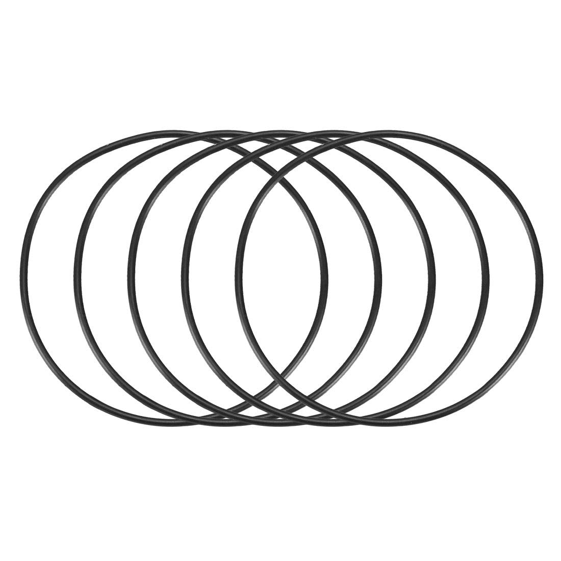 Nitrile Rubber O-Rings 77mm OD 73mm ID 2mm Width, Metric Nitrile Rubber Sealing Gasket, Pack of 5