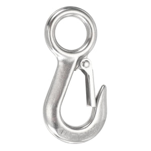 Chain Grab Hook, 1100lbs 117mm Heavy Duty 304 Stainless Steel Swivel Slip Snap Hooks Lifting Hook Hardware with Latch, Silver