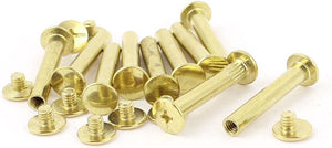 Album Scrapbook 5mmx30mm Brass Plated Binding Chicago Screw Post 10pcs