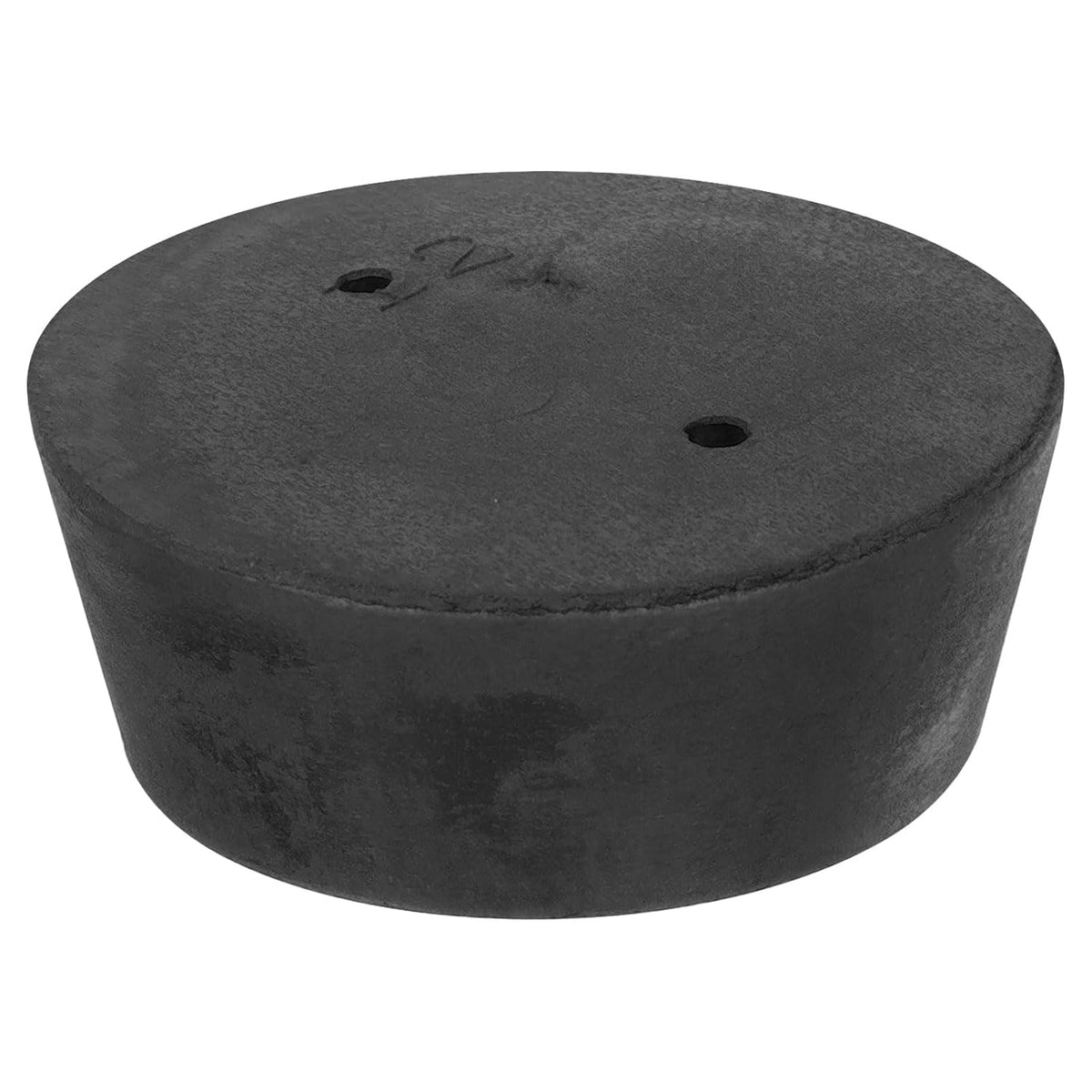 1 Pcs 2-Hole Rubber Stopper, Tapered Lab Seal Tube Stopper Plug for Test Tube Flasks Glass Containers Industry and Laboratories, 64x54x25mm Black