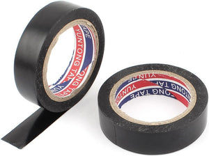 2Pcs Black 15mm x 9Meter PVC Electrical Insulation Adhesive Tape