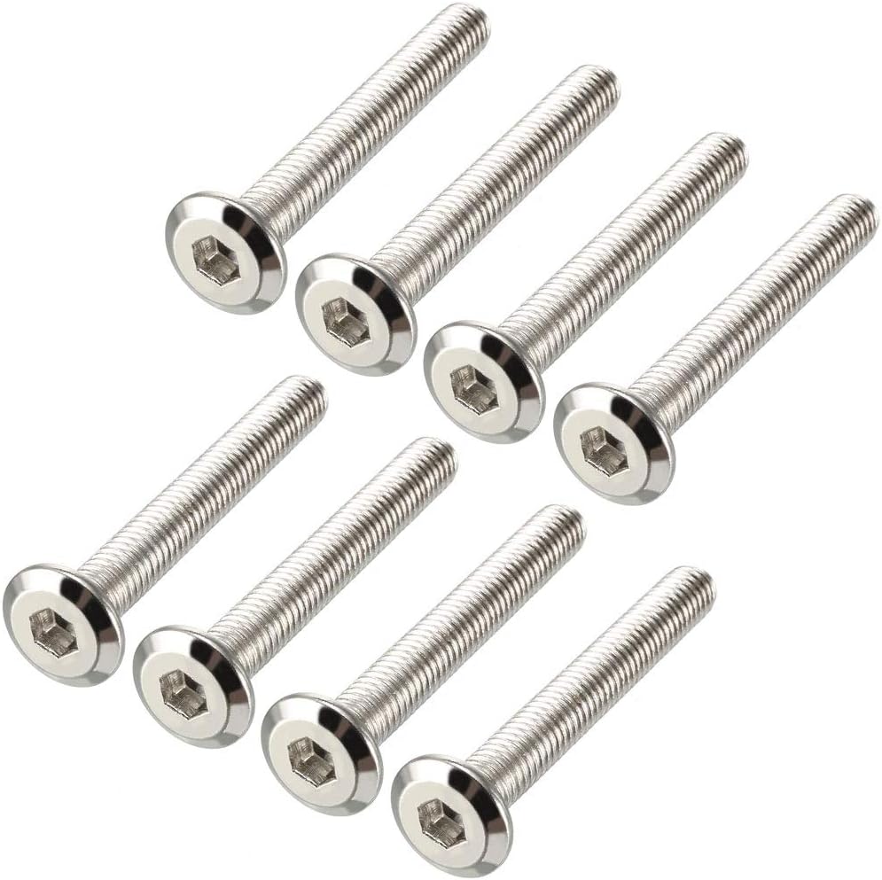M6x45mm Furniture Bolts Hex Socket Screws Fastener Carbon Steel 8pcs