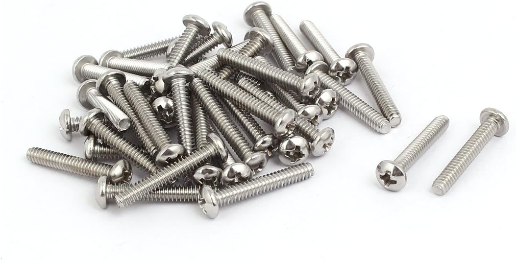 6#-32x7/8-inch 304 Stainless Steel Phillips Pan Head Bolts Machine Screws 40PCS