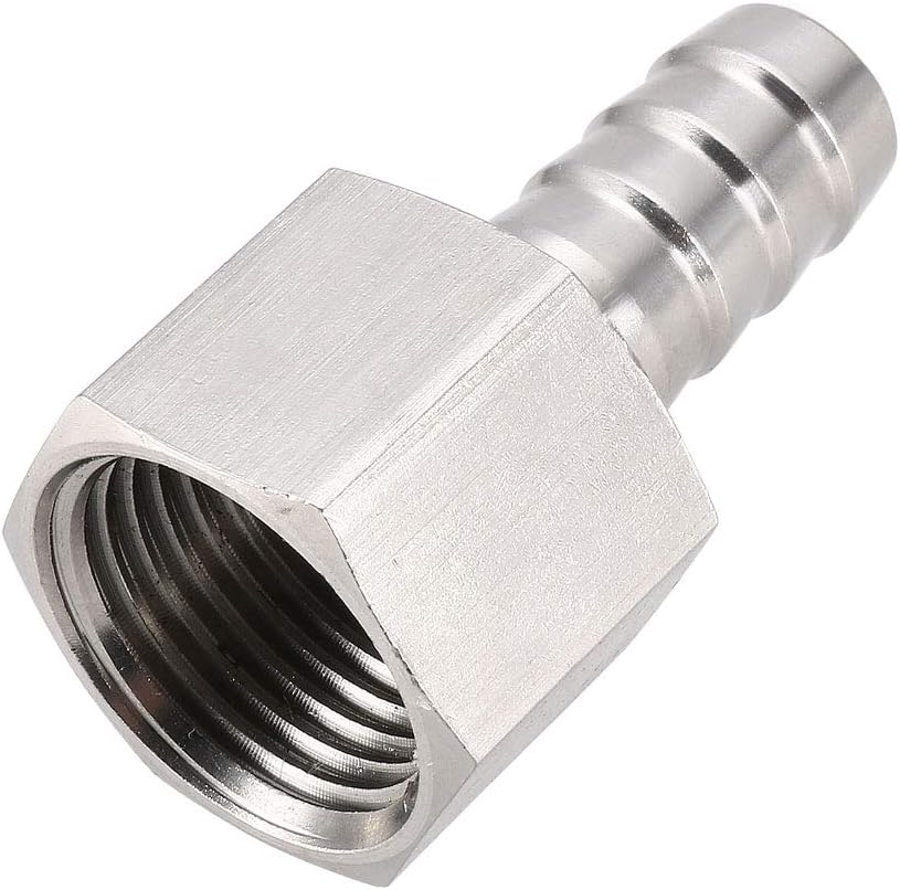 Stainless Steel Barb Hose Fitting Connector Adapter 12mm Barbed X G1/2 Female Pipe 1Pcs
