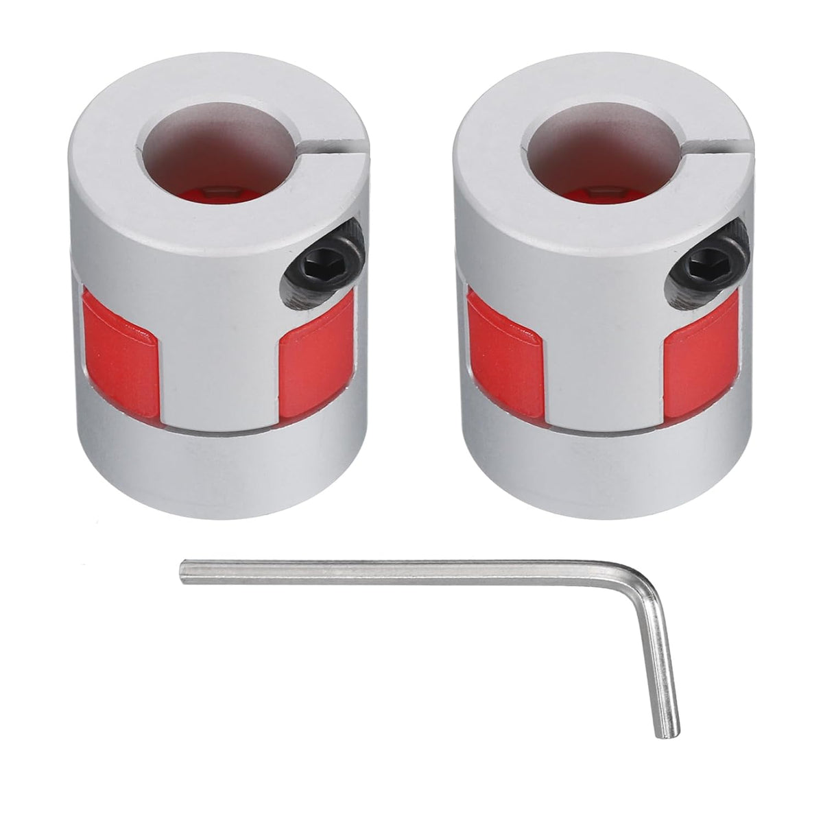 Aluminum Plum Shaft Coupling 6mm to 10mm Bore L25xD20 Flexible Coupler for 3D Printer CNC Machine and Servo Stepped Motor Pack of 2