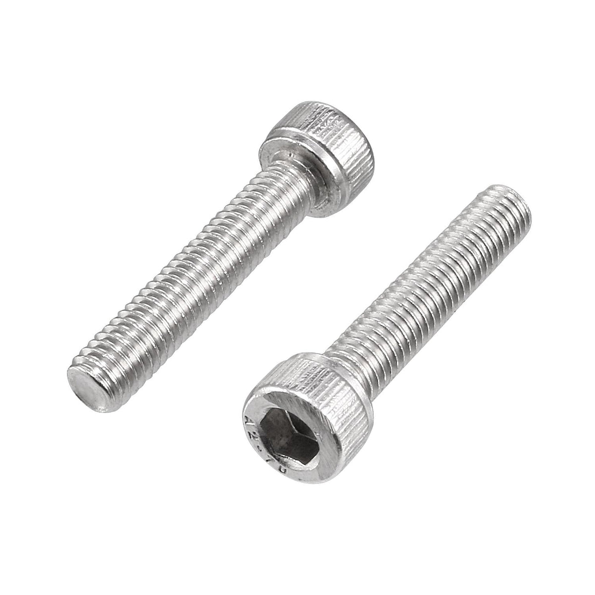 M6x40mm 304 Stainless Steel Left Hand Thread Hex Socket Head Cap Screw Bolt 2pcs