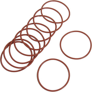 57mm External Dia 2.5mm Thickness Oil Seal O Rings Gaskets 10 Piece, Red