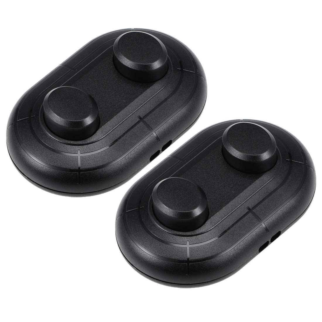 Inline Foot Pedal Push Lamp Switch, 2 Buttons Lighting Foot Control Latching ON-Off Footswitch Black 2 Pcs