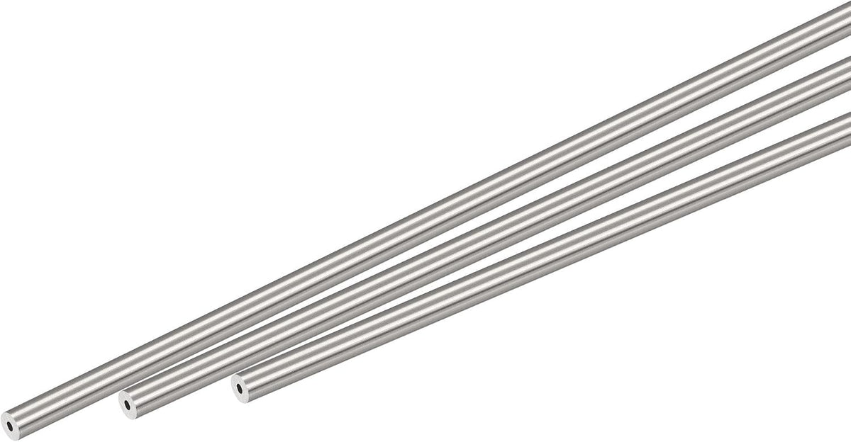304 Stainless Steel Round Tube 3mm OD 1mm Wall Thickness 300mm Length 3 Pcs