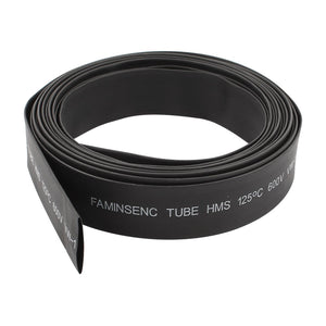5M 16Ft 16mm Dia Rate 2:1 Polyolefin Heat Shrinking Tubing Black