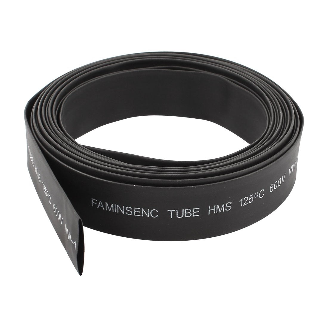 5M 16Ft 16mm Dia Rate 2:1 Polyolefin Heat Shrinking Tubing Black