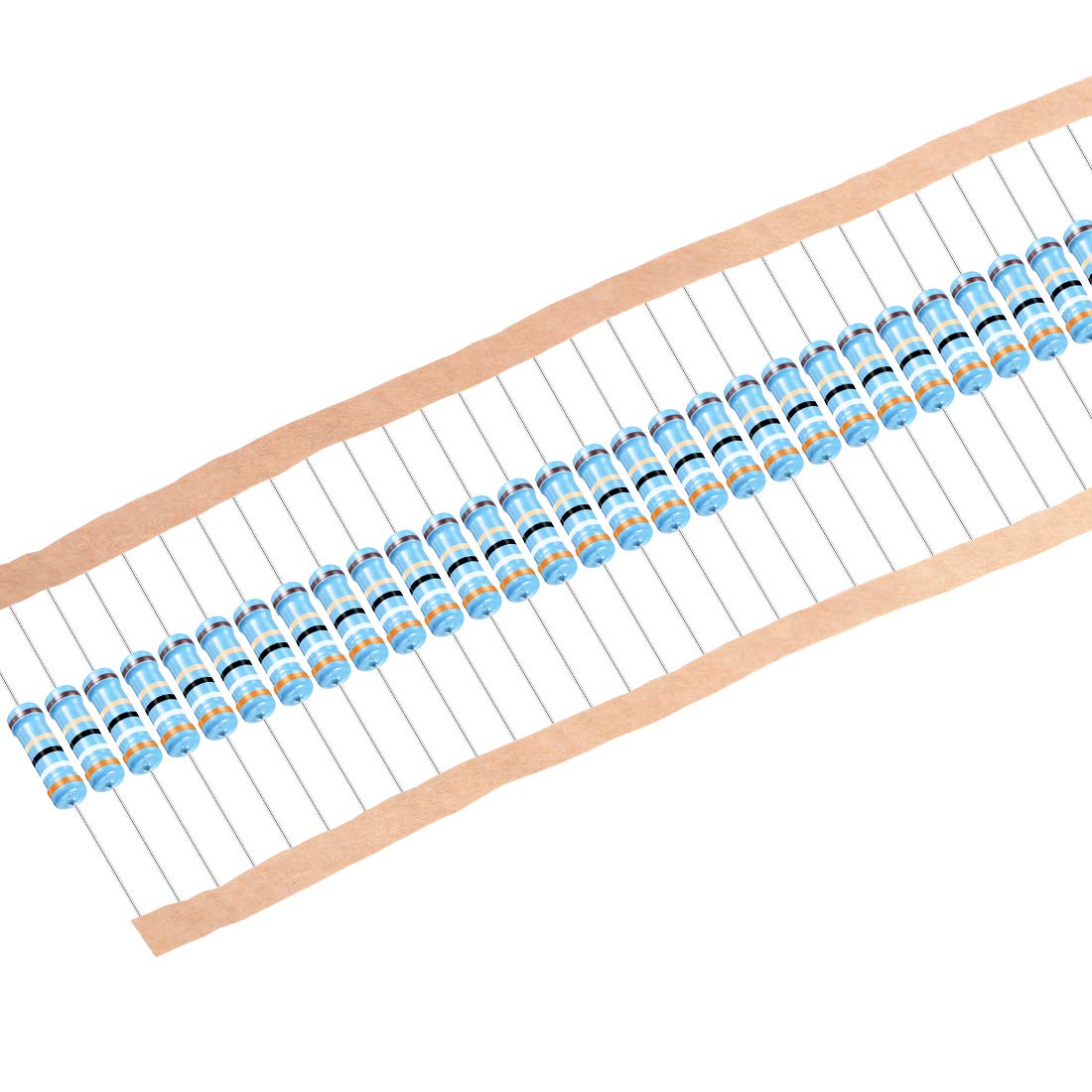 100Pcs 39 Ohm Resistor, 2W 1% Tolerance Metal Film Resistors, Lead, 5 Bands for DIY Electronic Projects and Experiments