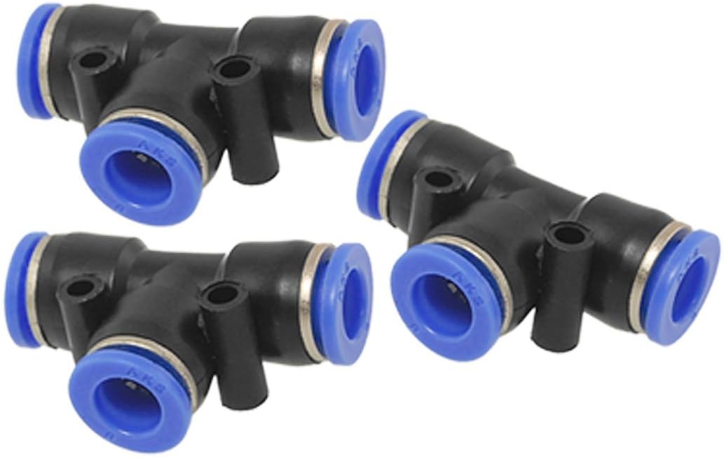 3 Pcs 8mm Pneumatic Air Pipe Connection Quick Fittings