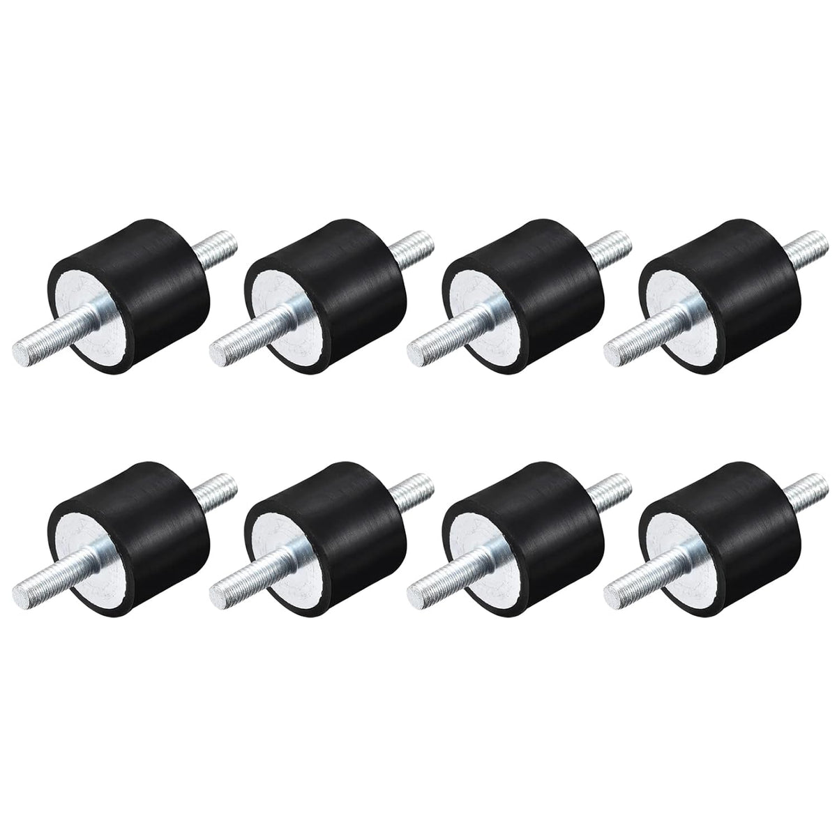 M6x18mm Rubber Mounts, 8pcs Anti Vibration Isolator Studs Shock Absorber Male for Air Compressors, Garage Motor, Diesel Engines, 25x20mm