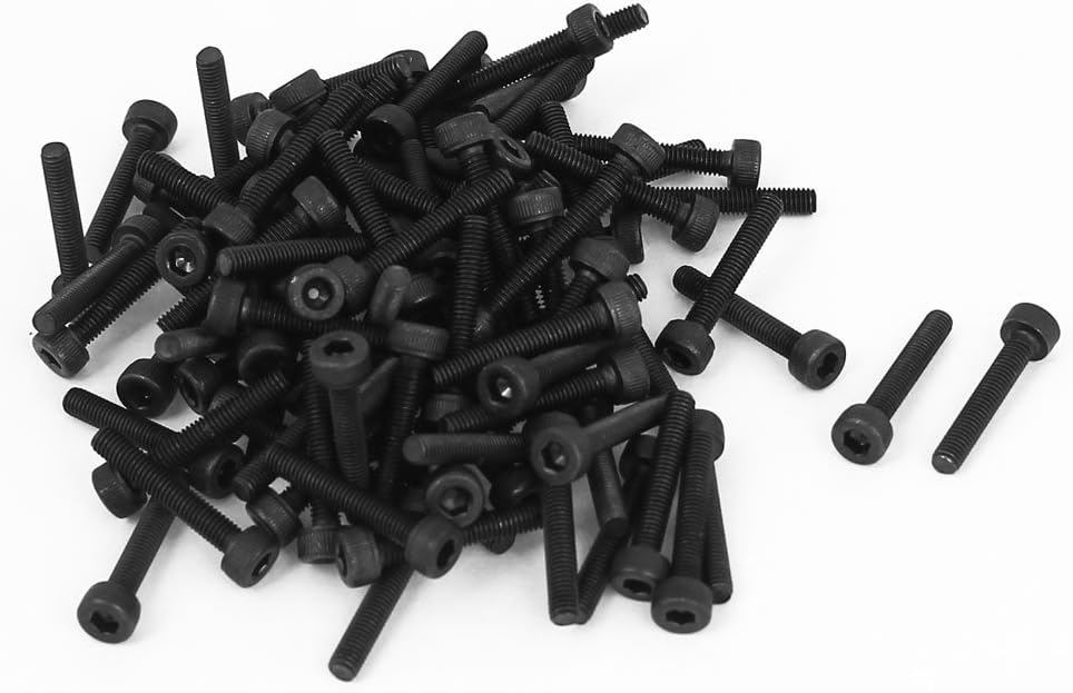 M3x18mm Screw Cap Point Hex Socket Screws Bolts 100Pcs
