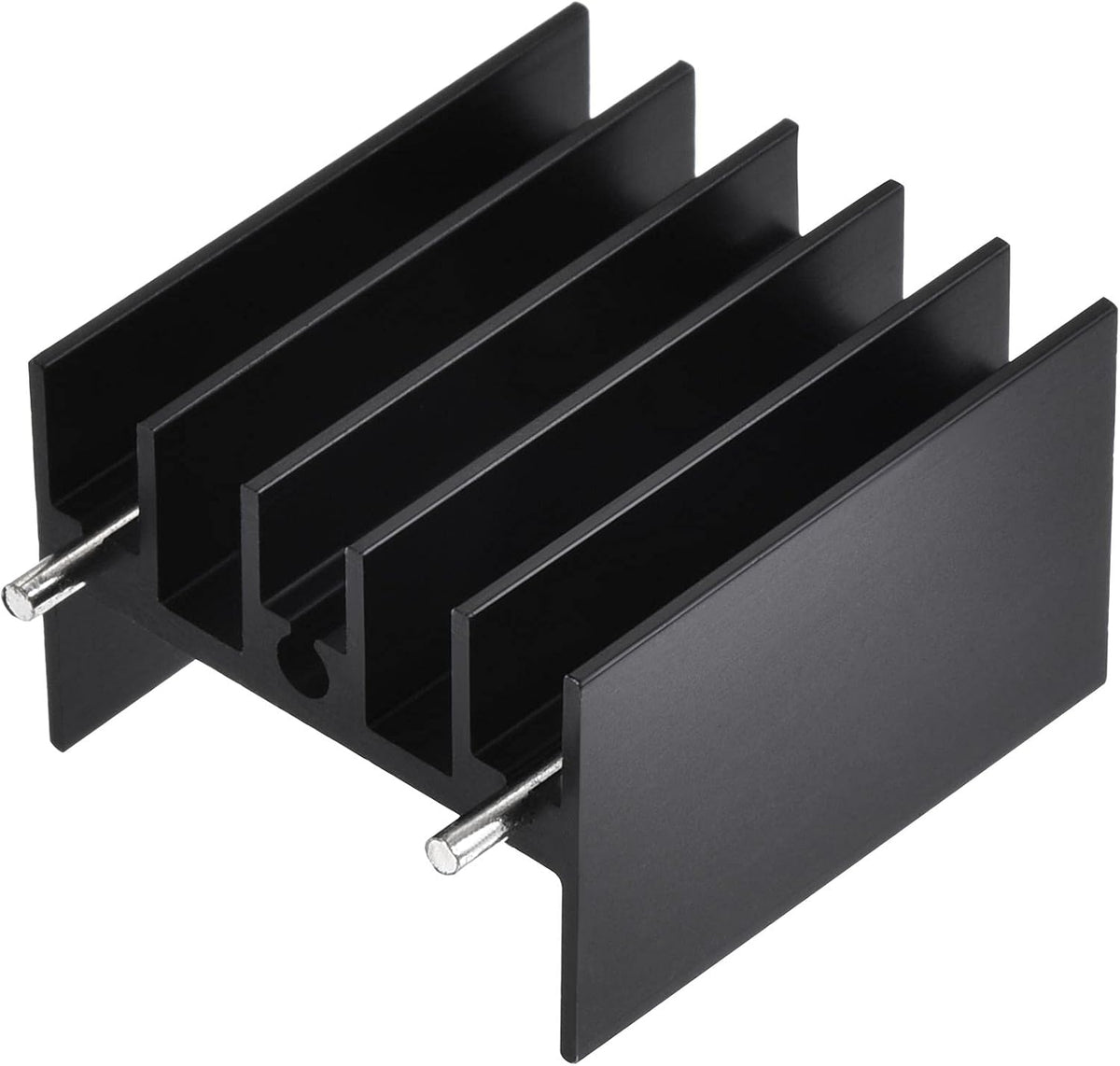 25mm x 23mm x 16mm TO-220 Aluminum Heatsink for Cooling MOSFET Transistor Diodes with 2 Support Pin Black 20pcs