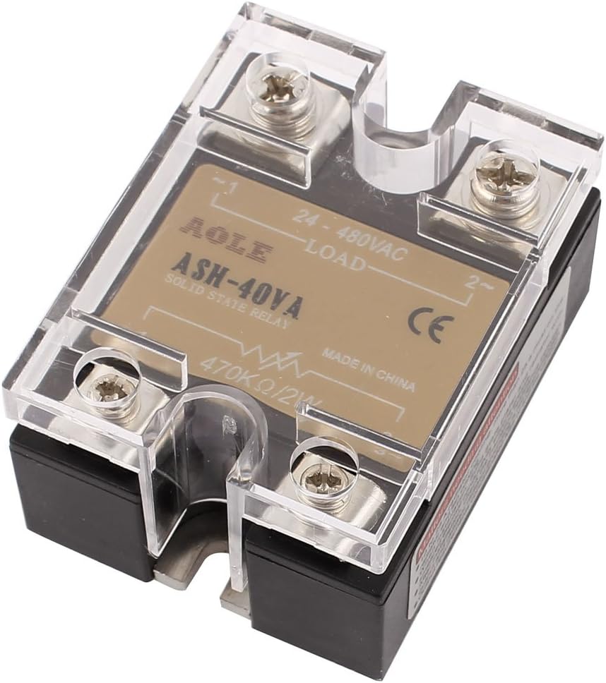 ASH-40VA 470Kohm 2W to 24-480VAC 40A Single Phase Solid State Relay Resistance Voltage Regulator