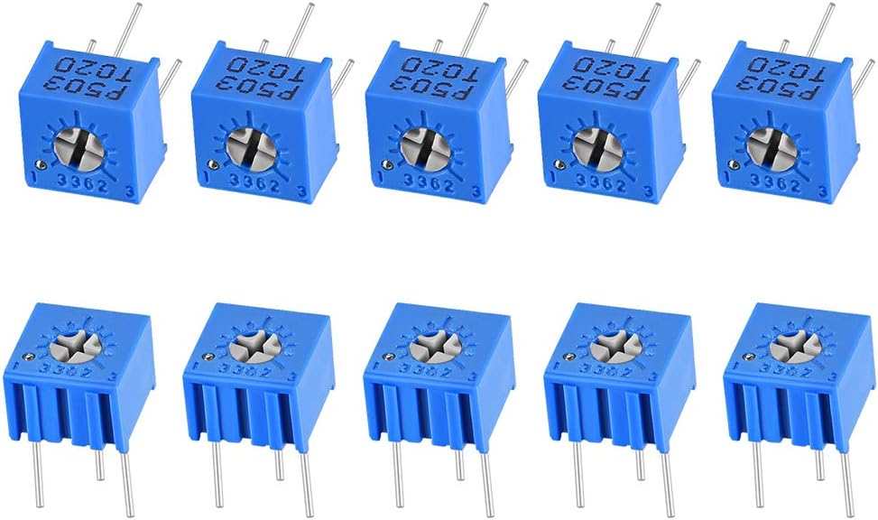 3362 Trimmer Potentiometer 50K Ohm Top Adjustment Horizontal Variable Resistors 10Pcs